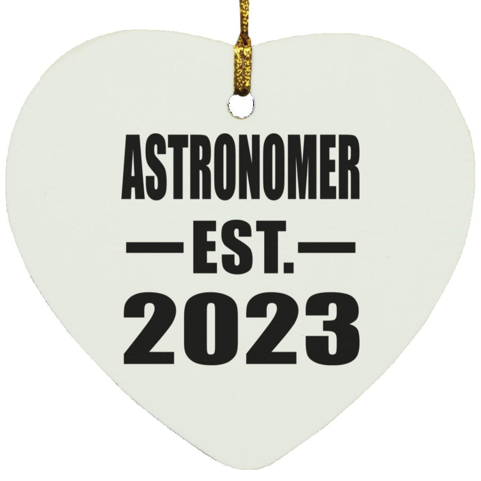 Astronomer Established EST. 2023 - Heart Ornament