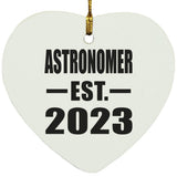 Astronomer Established EST. 2023 - Heart Ornament