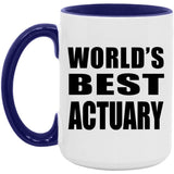 World's Best Actuary - 15oz Accent Mug Purple