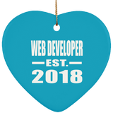 Web Developer Established EST. 2018 - Heart Ornament