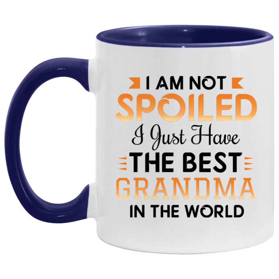 I Am Not Spoiled I Just Have The Best Grandma In The World - 11oz Accent Mug Purple