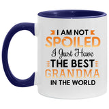 I Am Not Spoiled I Just Have The Best Grandma In The World - 11oz Accent Mug Purple