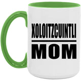 Xoloitzcuintli Mom - 15oz Accent Mug Green