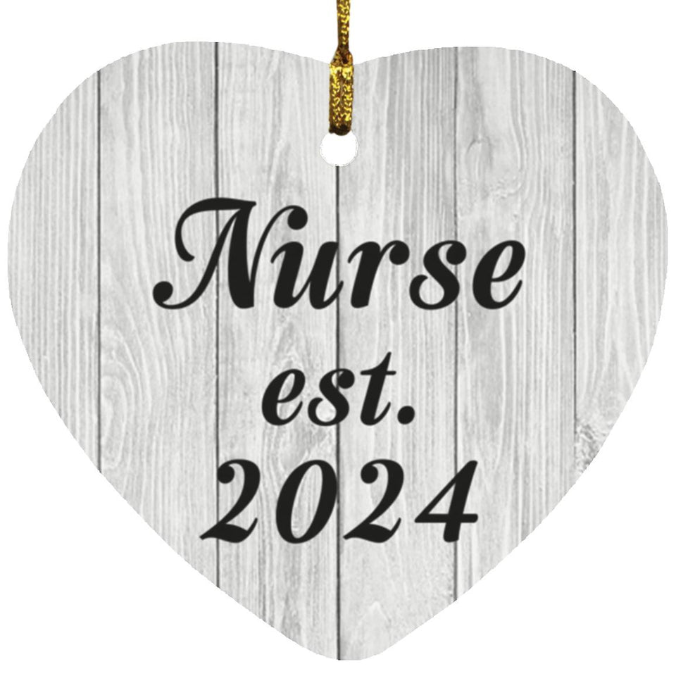 Nurse Established Est. 2024 - Heart Ornament F