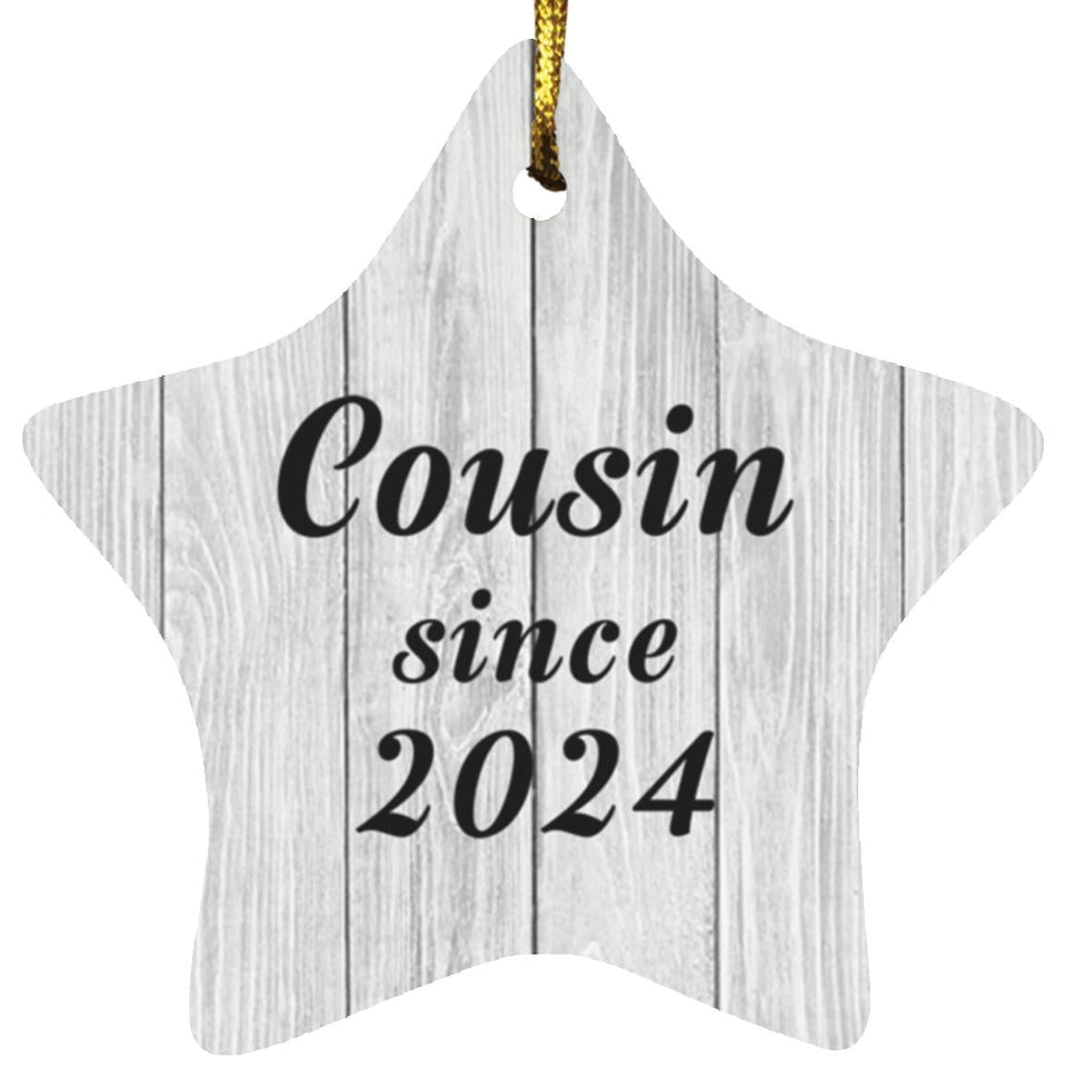 Cousin Since 2024 - Star Ornament F