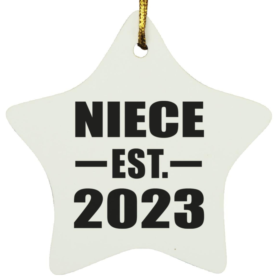 Niece Established EST. 2023 - Star Ornament