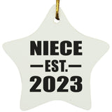 Niece Established EST. 2023 - Star Ornament