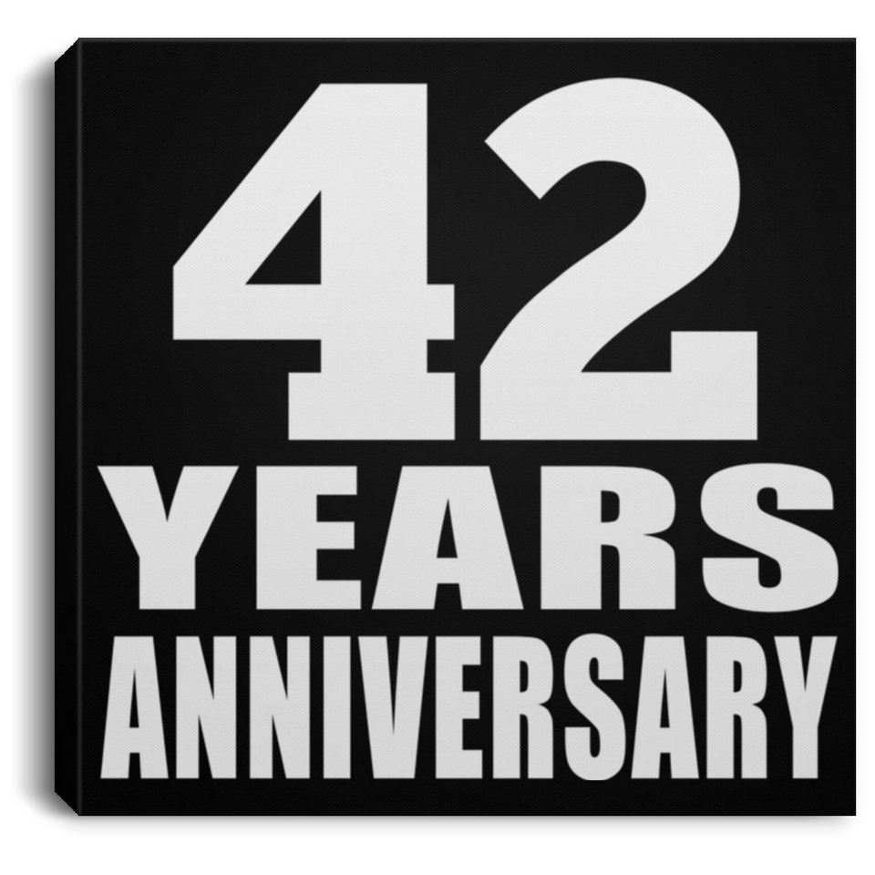 42nd Anniversary 42 Years Anniversary - Canvas Square