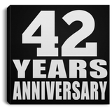 42nd Anniversary 42 Years Anniversary - Canvas Square