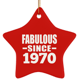 54th Birthday Fabulous Since 1970 - Star Ornament