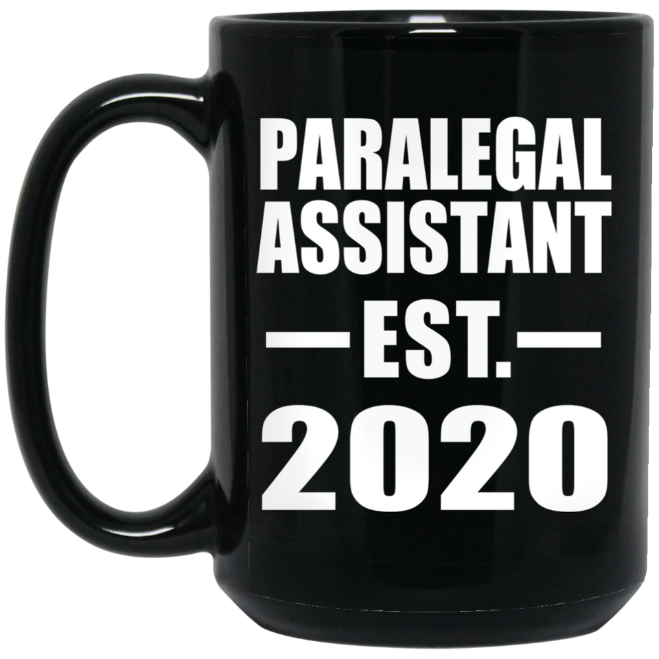 Paralegal Assistant Established EST. 2020 - 15oz Coffee Mug Black