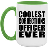 Coolest Corrections Officer Ever - 15oz Accent Mug Green