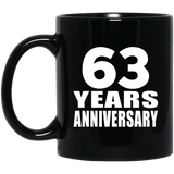 63rd Anniversary 63 Years - 11 Oz Coffee Mug Black