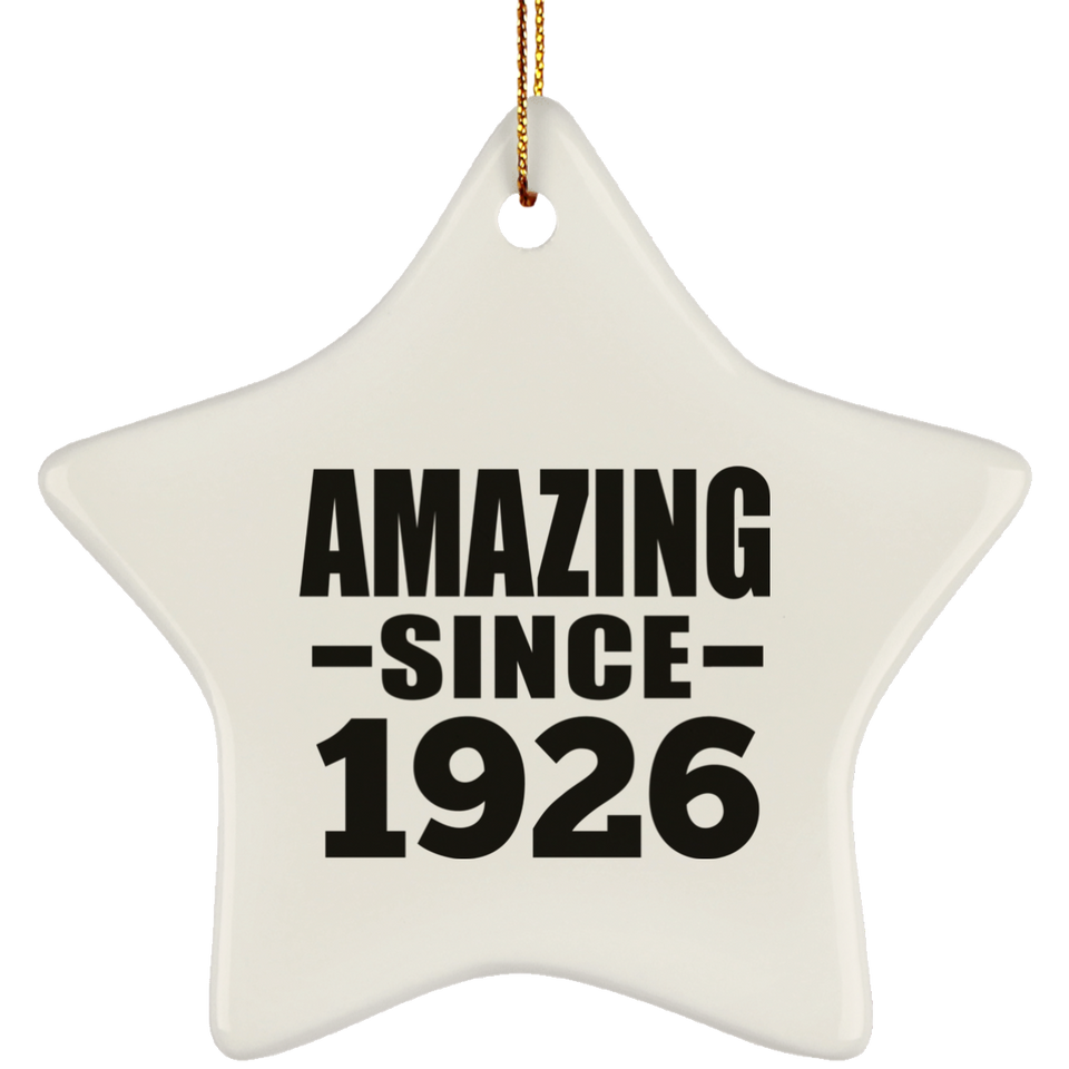 98th Birthday Amazing Since 1926 - Star Ornament