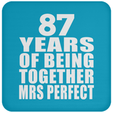 87th Anniversary 87 Years Of Being Mrs Perfect - Drink Coaster