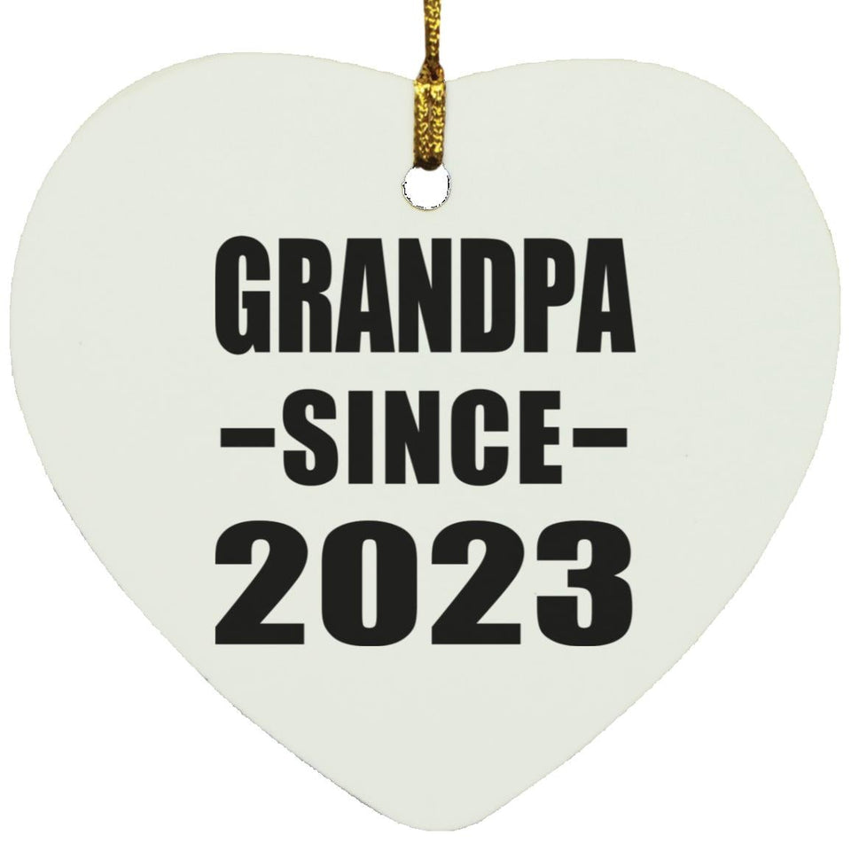 Grandpa Since 2023 - Heart Ornament