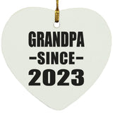 Grandpa Since 2023 - Heart Ornament