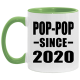 Pop-Pop Since 2020 - 11oz Accent Mug Green