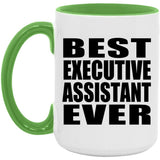 Best Executive Assistant Ever - 15oz Accent Mug Green