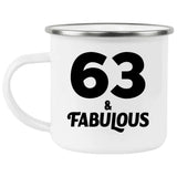 63rd Birthday 63 & Fabulous - 12oz Camping Mug