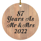 87 Years As Mr & Mrs 2022 - Circle Ornament C