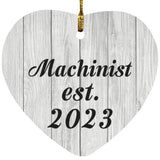 Machinist Established Est. 2023 - Heart Ornament F