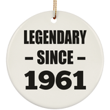 63rd Birthday Legendary Since 1961 - Circle Ornament