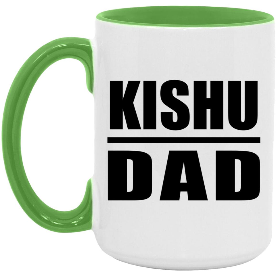 Kishu Dad - 15oz Accent Mug Green