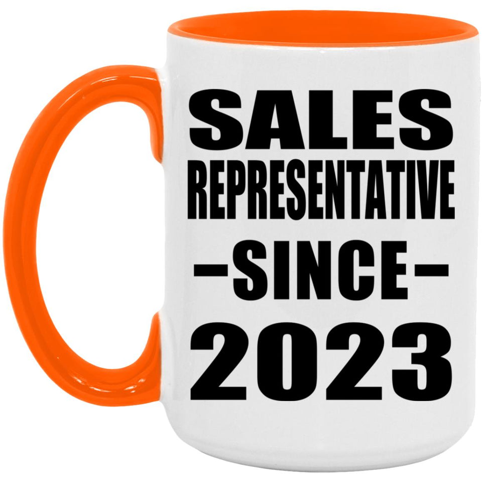 Sales Representative Since 2023 - 15oz Accent Mug Orange