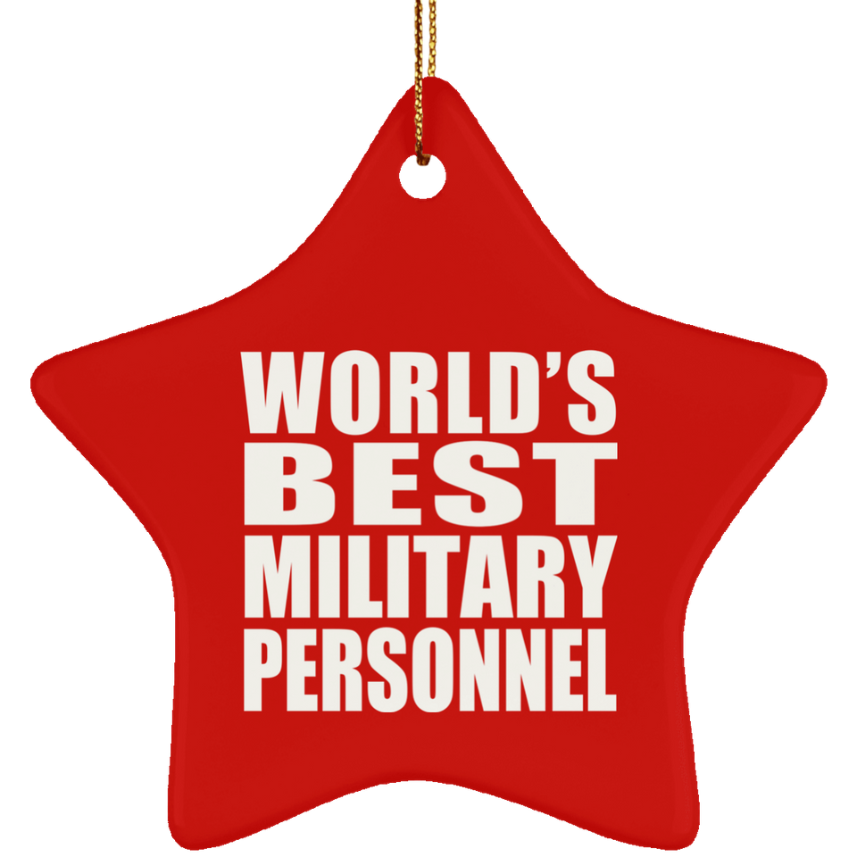 World's Best Military Personnel - Star Ornament