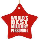 World's Best Military Personnel - Star Ornament