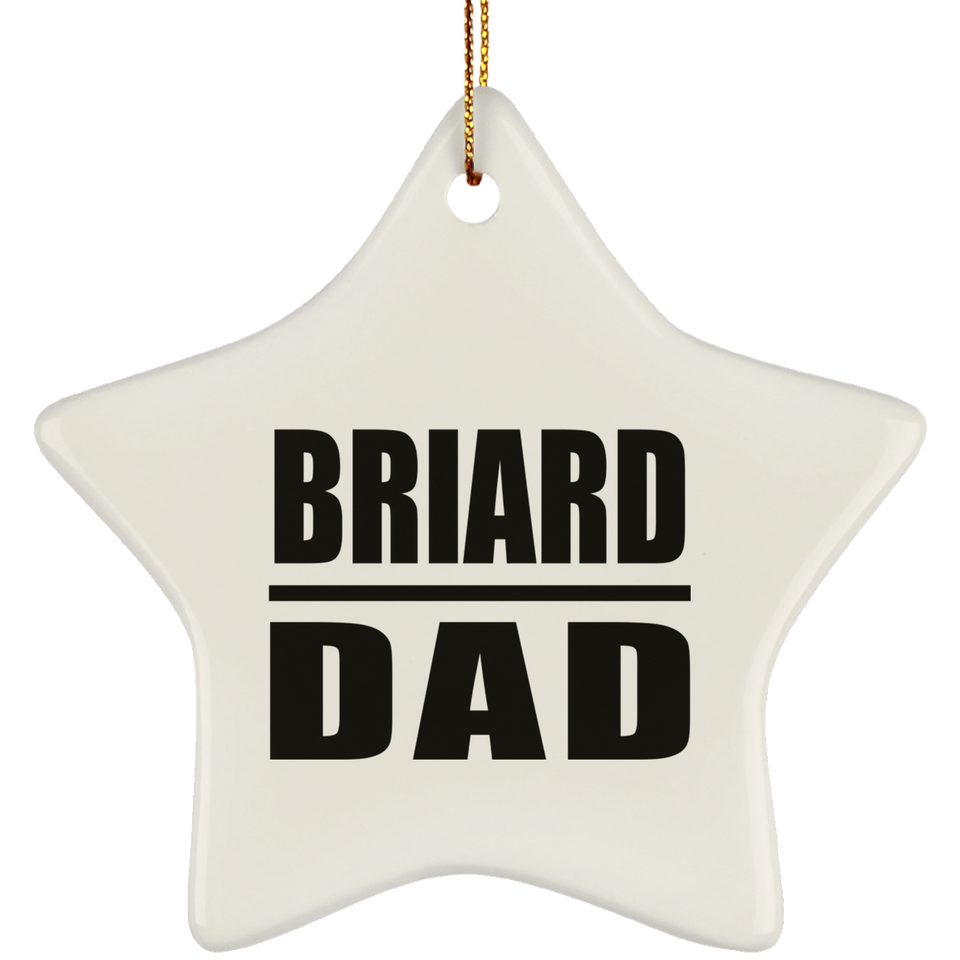 Briard Dad - Star Ornament
