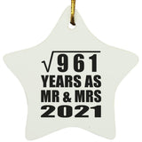 31st Anniversary Square Root of 961 Years As Mr & Mrs 2021 - Star Ornament