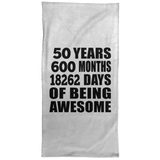 50th Birthday 50 Years 600 Months 18262 Days Of Awesome - Hand Towel