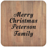 Merry Christmas Peterson Family - Drink Coaster C