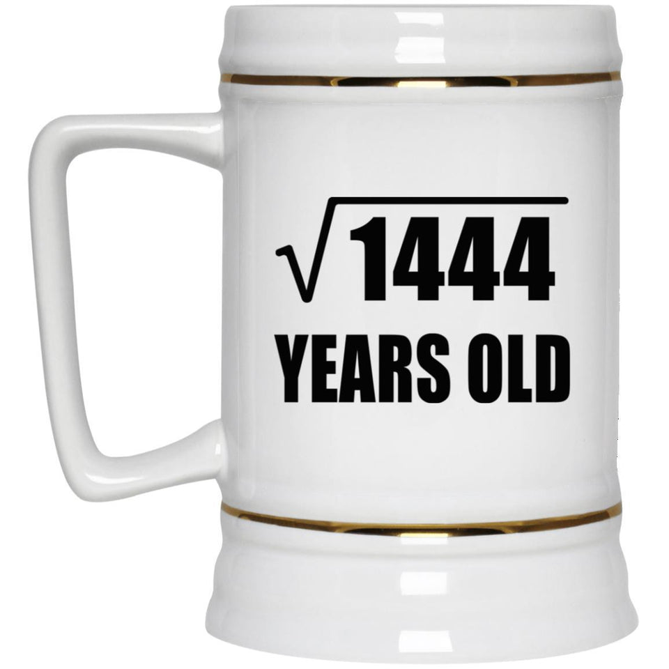 38th Birthday Square Root of 1444 Years Old - Beer Stein
