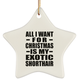 All I Want For Christmas Is My Exotic Shorthair - Star Ornament