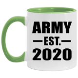 Army Established EST. 2020 - 11oz Accent Mug Green