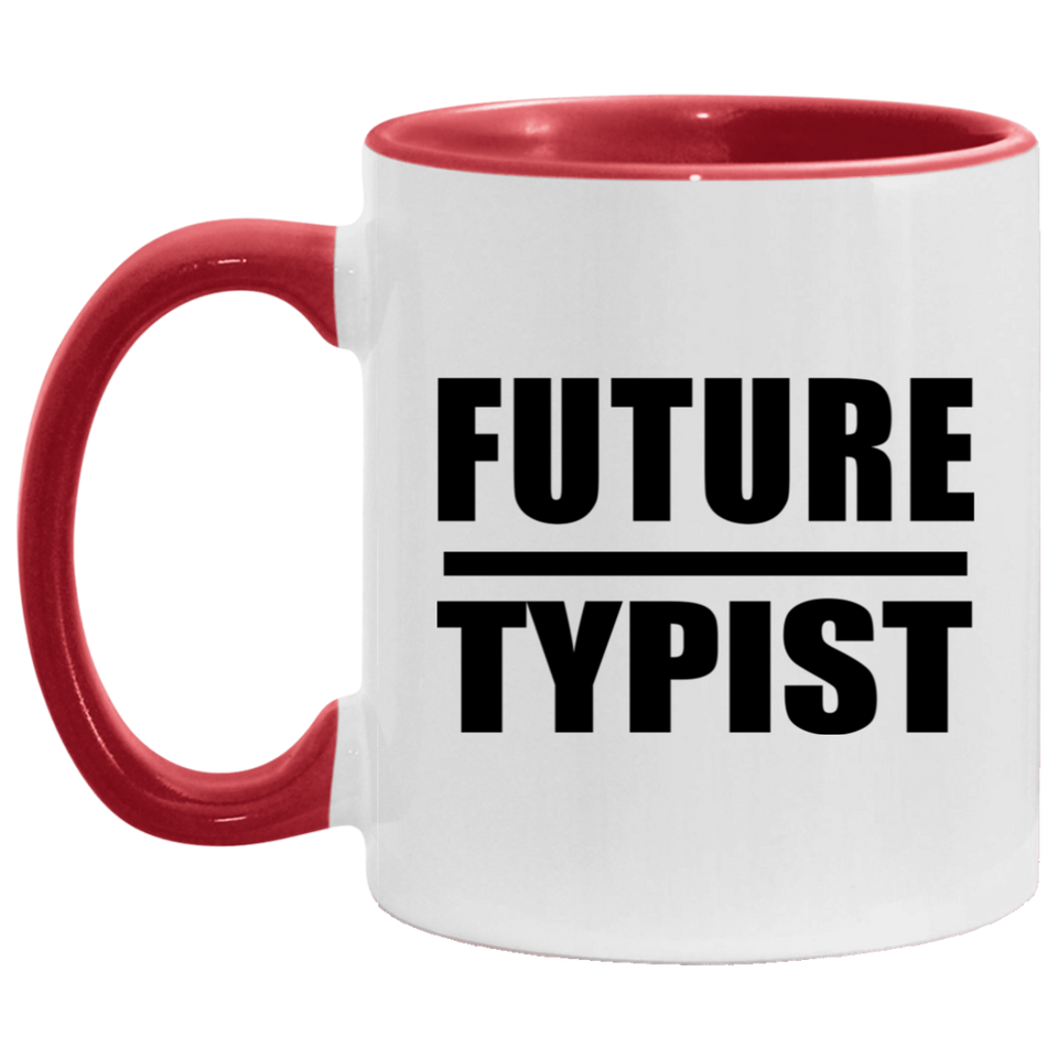 Future Typist - 11oz Accent Mug Red