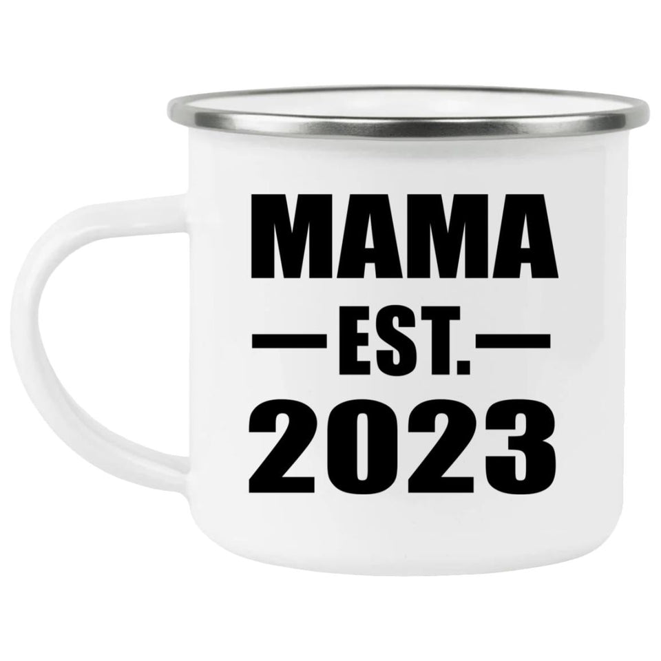 Mama Established EST. 2023 - 12oz Camping Mug