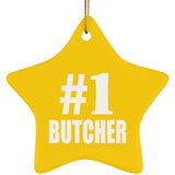 Number One #1 Butcher - Star Ornament