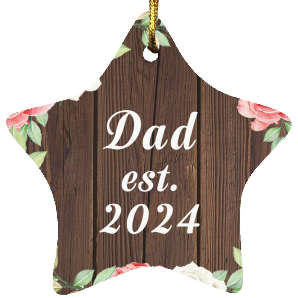 Dad Established Est. 2024 - Star Ornament A