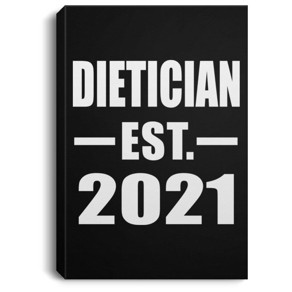 Dietician Established EST. 2021 - Canvas Portrait