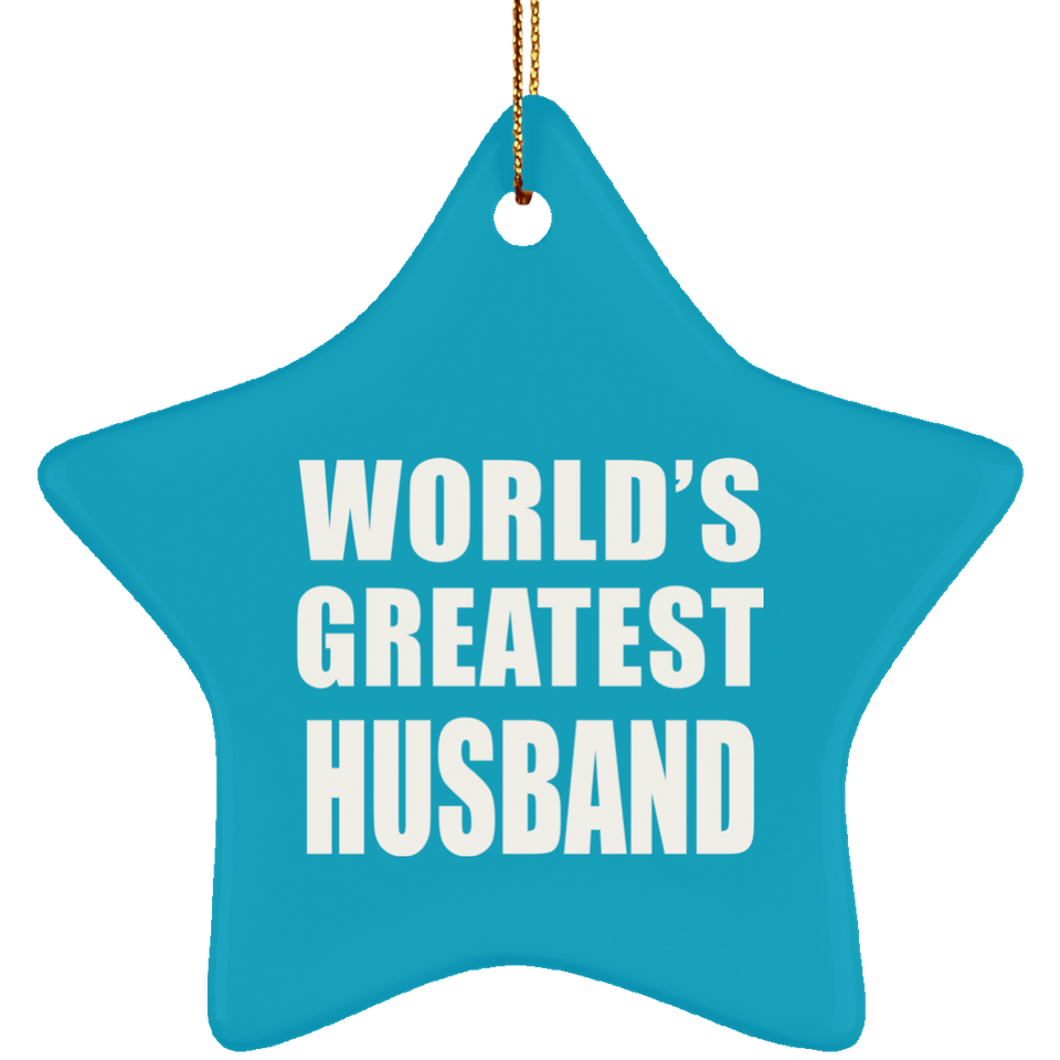 World's Greatest Husband - Star Ornament