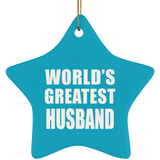 World's Greatest Husband - Star Ornament