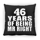 46th Anniversary 46 Years Of Being Mr Right - Throw Pillow Black