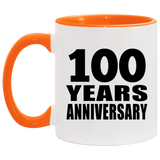 100th Anniversary 100 Years - 11oz Accent Mug Orange