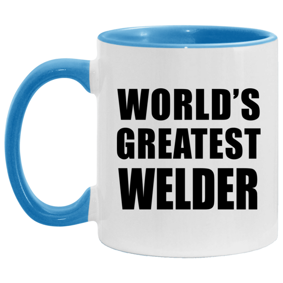 World's Greatest Welder - 11oz Accent Mug Blue