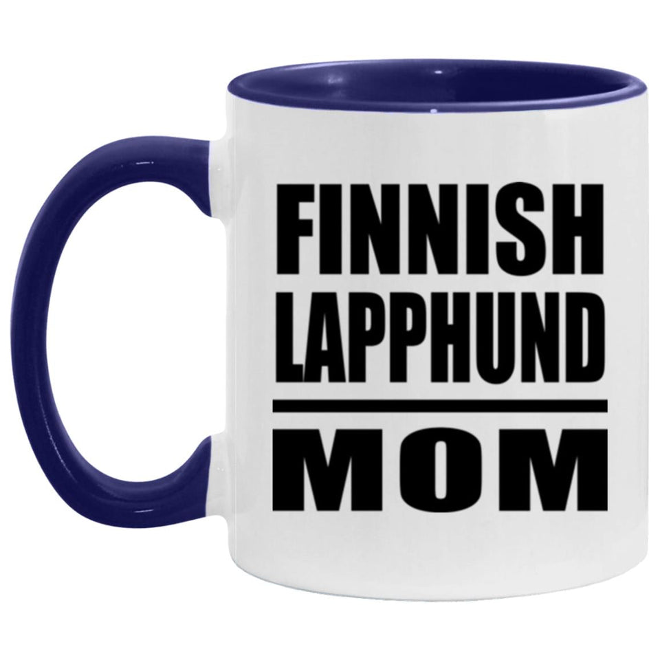 Finnish Lapphund Mom - 11oz Accent Mug Purple