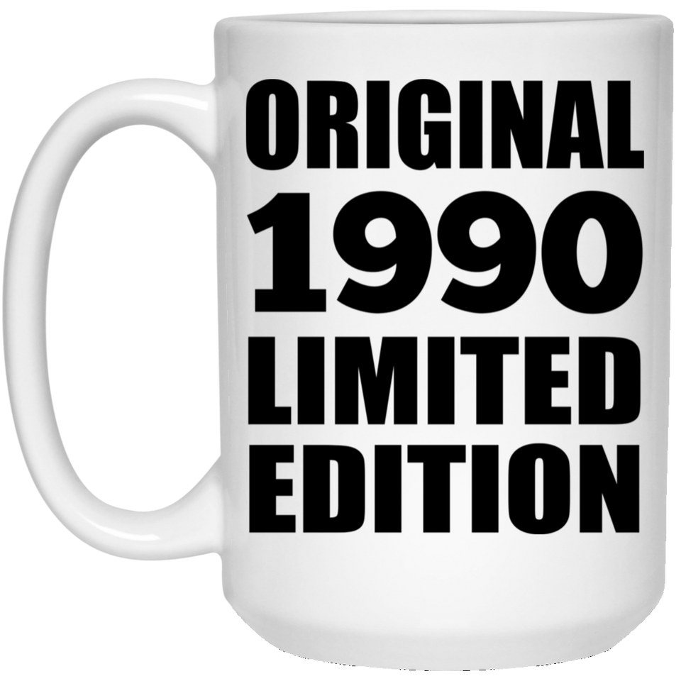 34th Birthday Original 1990 Limited Edition - 15oz Coffee Mug